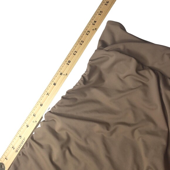 IV Brown Drawstring Ruched Mini Skirt Attached Shorts Skort Women's XL - Picture 6 of 15